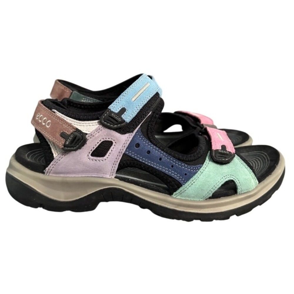 NWOB ECCO Yucatan Sandals Size 41 Multicolor Suede Athletic Hiking Walking Shoes
